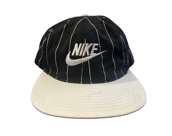 vintage nike pinstripe snapback hat cap adult OSFA 90s sean wotherspoon
