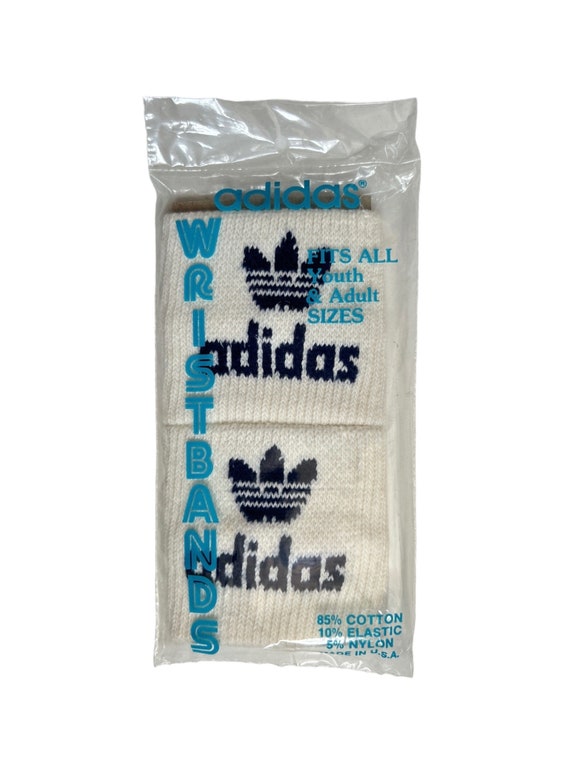 Adidas 1980s Vintage Trefoil Logo NOS Wristbands