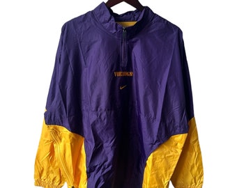 vintage nike team sports minnesota vikings windbreaker jacket mens size medium deadstock NWT 90s