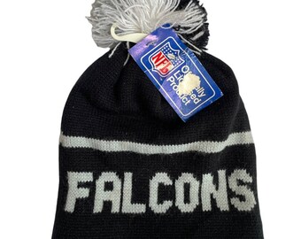 vintage atlanta falcons pom beanie winter hat cap adult OSFA deadstock NWT 80s made in usa