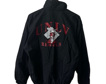 vintage unlv runnin rebels windbreaker jacket mens size large deadstock NWT 90s made in USA