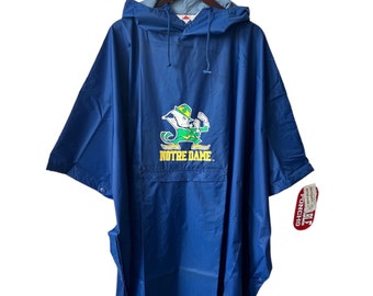 vintage notre dame fighting irish apex one packable poncho mens size medium deadstock NWT 90s