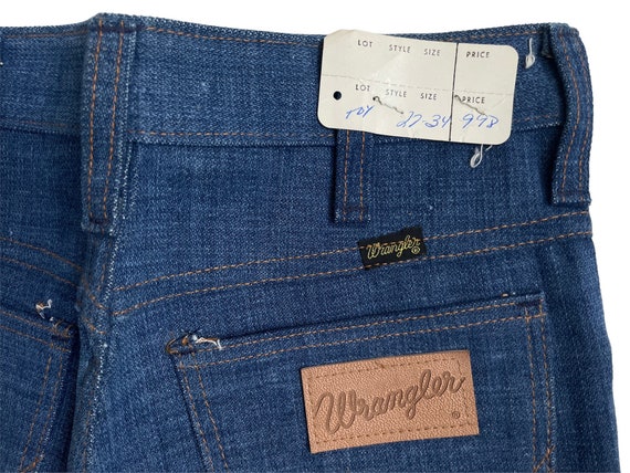 vintage wrangler medium wash flare jeans size 27x… - image 3