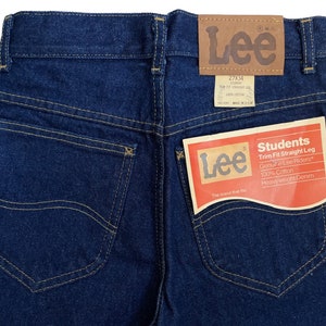 vintage lee dunkle jeans borte passe gerade bein jeans größe 27x34 deadstock NWT 90er made in USA Bild 3