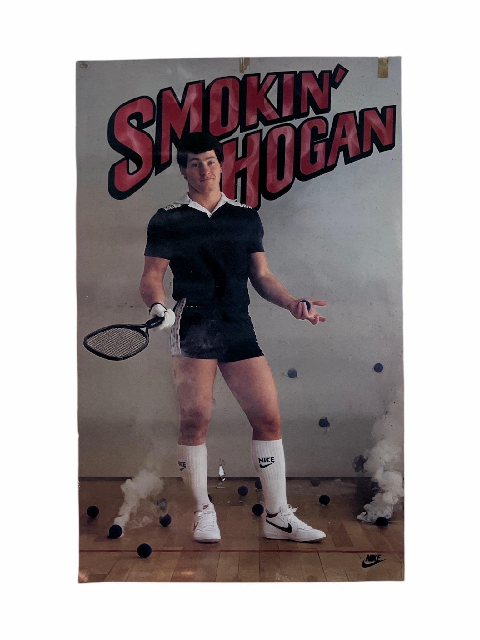 ナイキ　オールスター　パノラマポスター Vintage Nike Marty Smokin Hogan Racquetball Poster 80s 1982 - Etsy