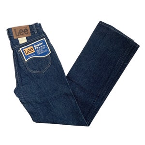 vintage lee railroad stripe jeans straight leg size 27x32 deadstock NWT 90s made in USA