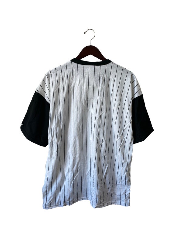 vintage bike pinstripe henley baseball shirt mens… - image 7