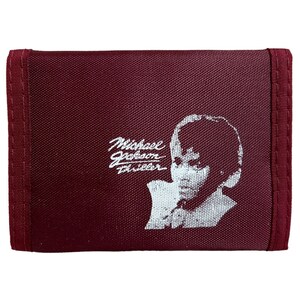 vintage michael jackson thriller nylon trifold wallet deadstock NWOT 80s