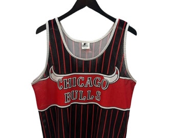 vintage michael jordan chicago bulls starter jersey adult size large 90s made in USA NBA