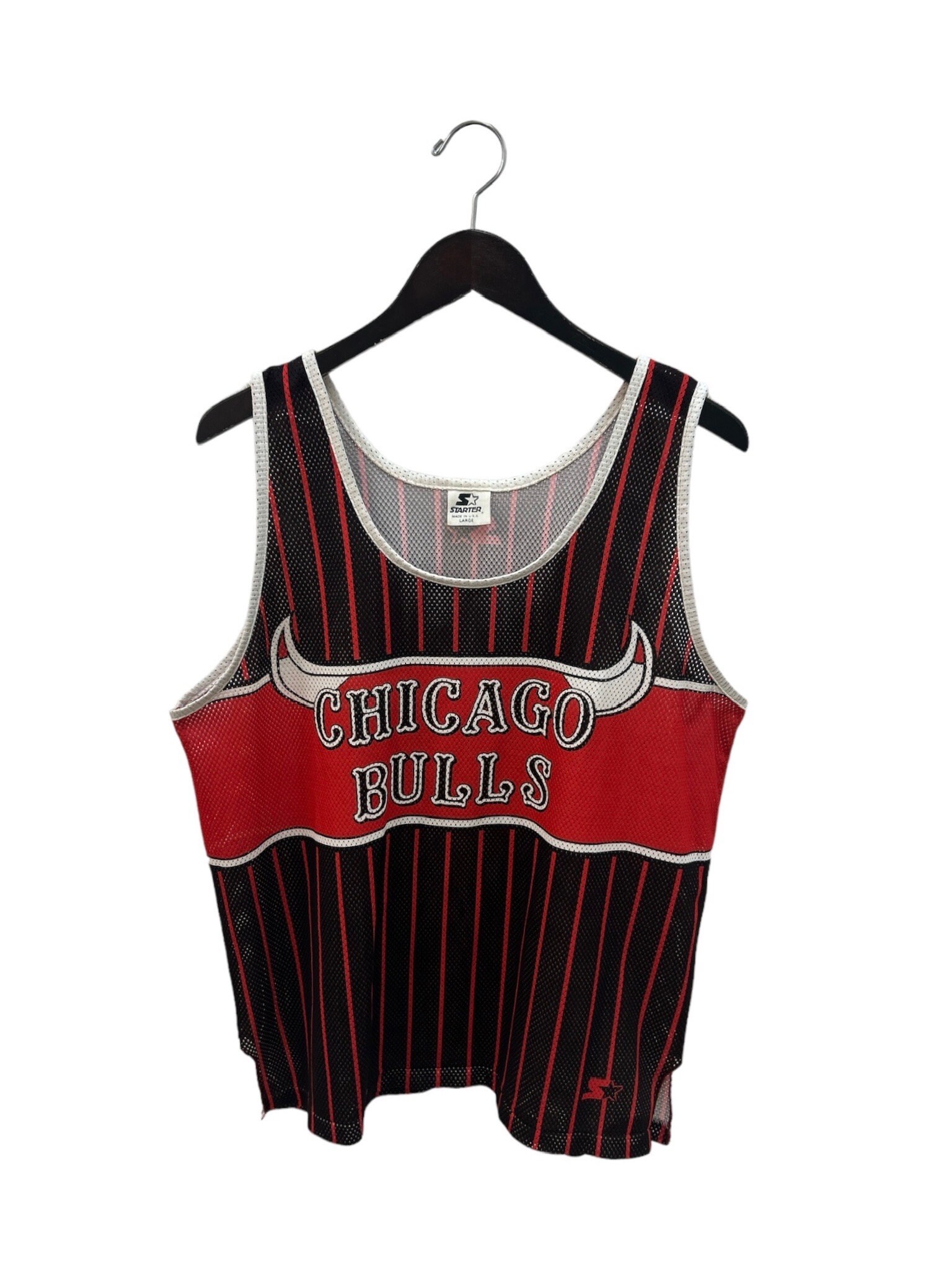 Vintage Starter Chicago Bulls Pinstripe Cotton Baseball Jersey (Size L) —  Roots