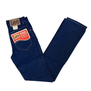 vintage lee dunkle jeans borte passe gerade bein jeans größe 27x34 deadstock NWT 90er made in USA Bild 1