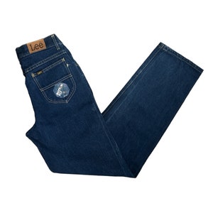 vintage lee casuals button fly jeans size 30x34 deadstock NWT 80s made in USA