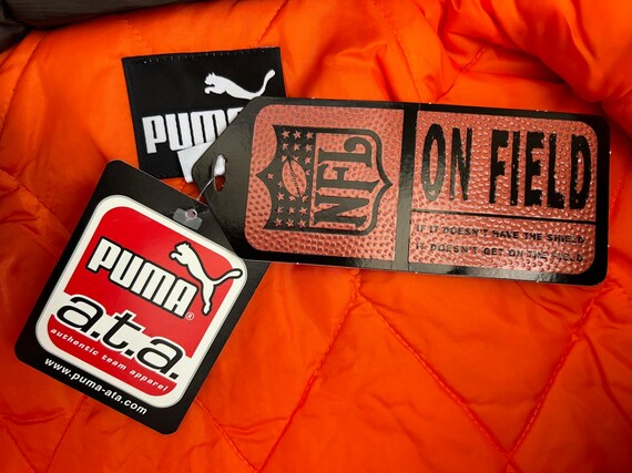 Vintage Puma Cleveland Browns NFL Pro Line Jacket Coat Mens