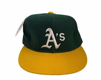 vintage oakland athletics the pro fitted cap adult size 7 deadstock NWT 90s