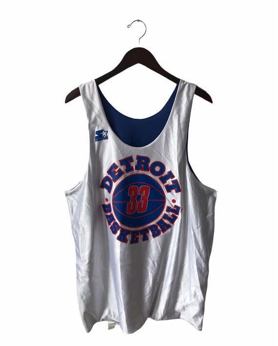 Vintage 90’s Grant Hill Detroit Pistons Champion Jersey size 52 XXL