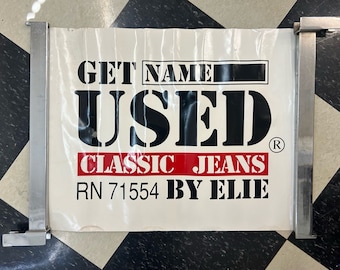 vintage get used by elie classic jeans dealer issue poster store display 90s