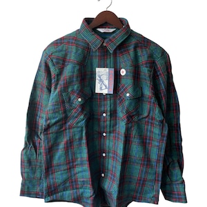 トップス 80s FIVE BROTHER QUILTING FRANNEL SHIRT VINTAGE FIVE BROTHER PLAID FLANNEL SHIRT 1980S SIZE MEDIUM