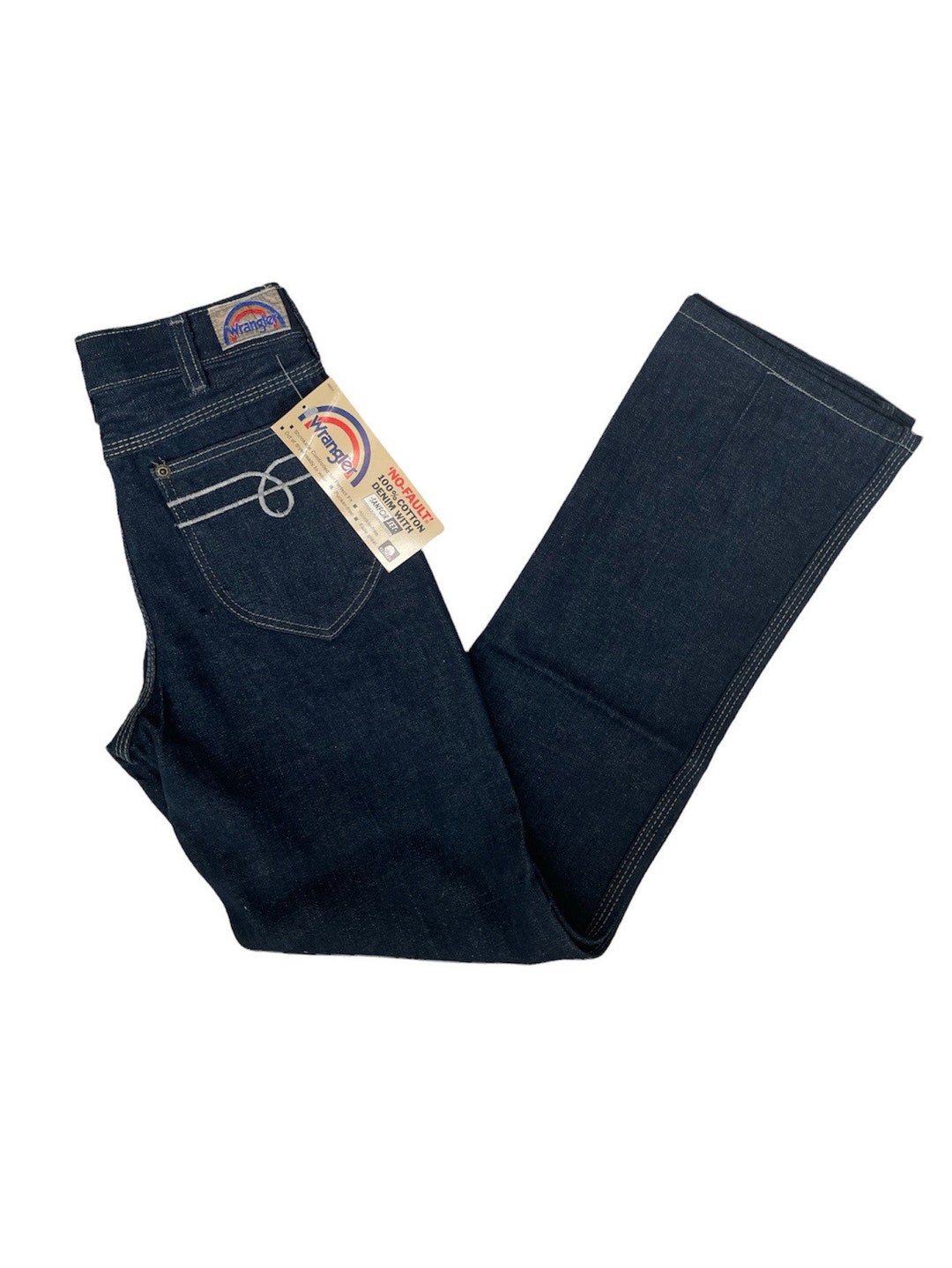 Vintage Wrangler Straight Leg Jean Pants Size 27x30 Deadstock NWT