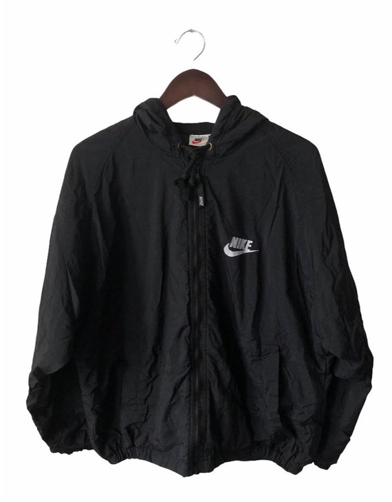 vintage nike white tag black coat jacket mens size