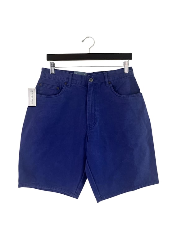 Vintage Bugle Boy Purple Jean Denim Shorts Mens Size 32 Deadstock