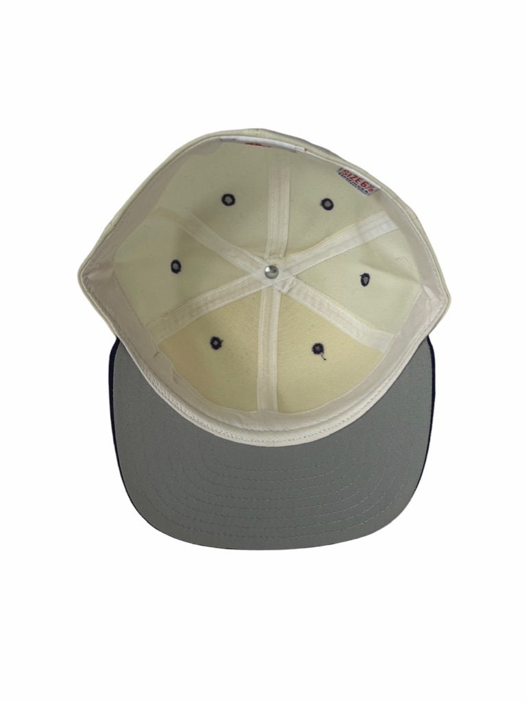 Vintage New Era Pro Model Blank Fitted Hat Cap Size 6 7/8