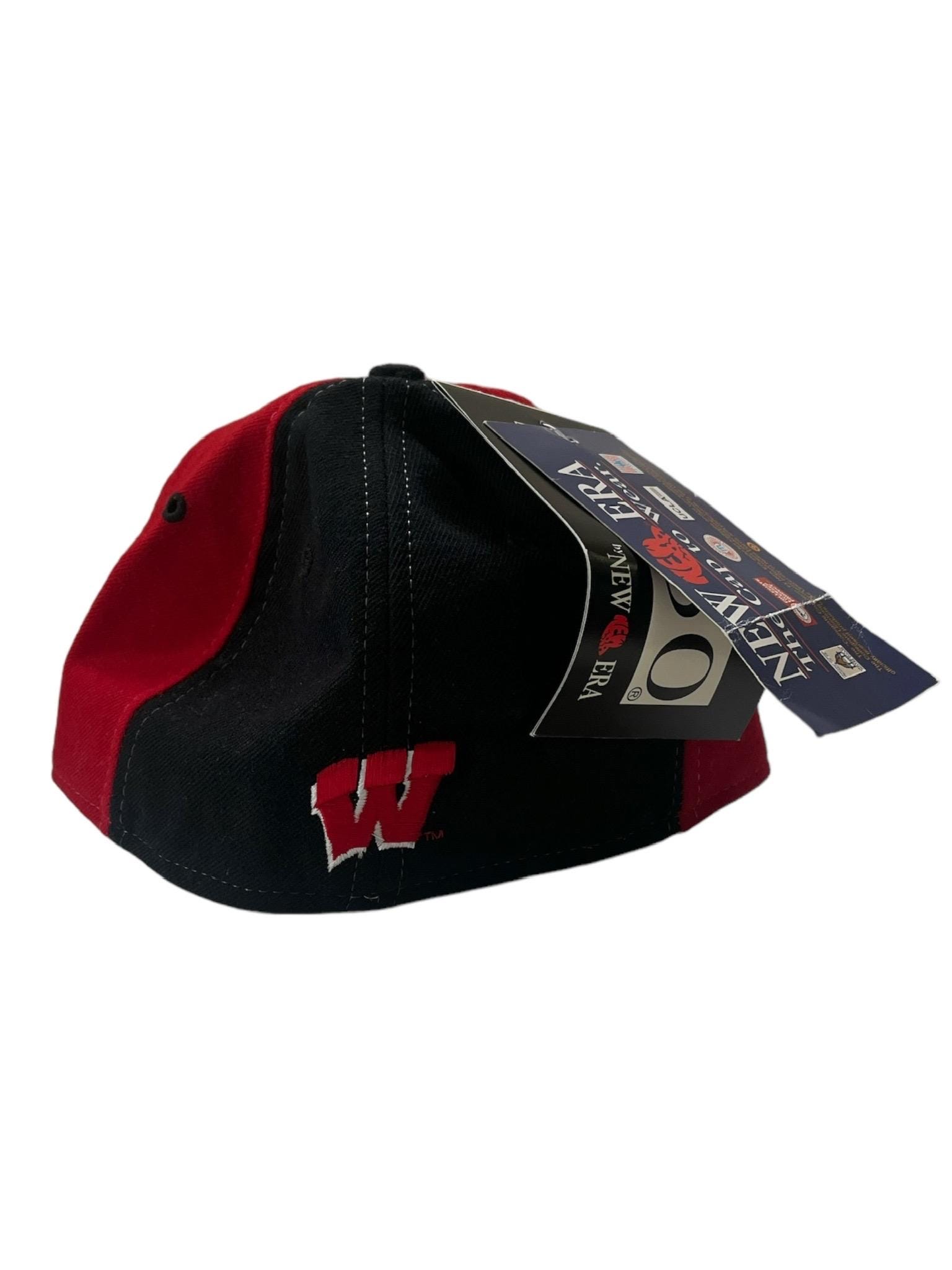 Vintage Wisconsin Badger Snapback Hat Cap Colorblock Embroidered American Needle Wisconsin Badgers Vintage Snapback Hat | The Watt State Snap  main image 3