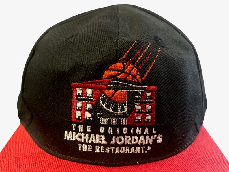 vintage nike michael jordan's the restaurant chicago bulls hat adult OSFA 90s image 2