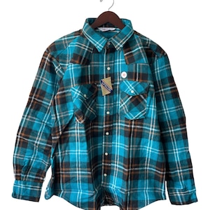 vintage five brother dakota heavyweight plaid flannel shirt mens size 2XL deadstock NWT 80s made in USA