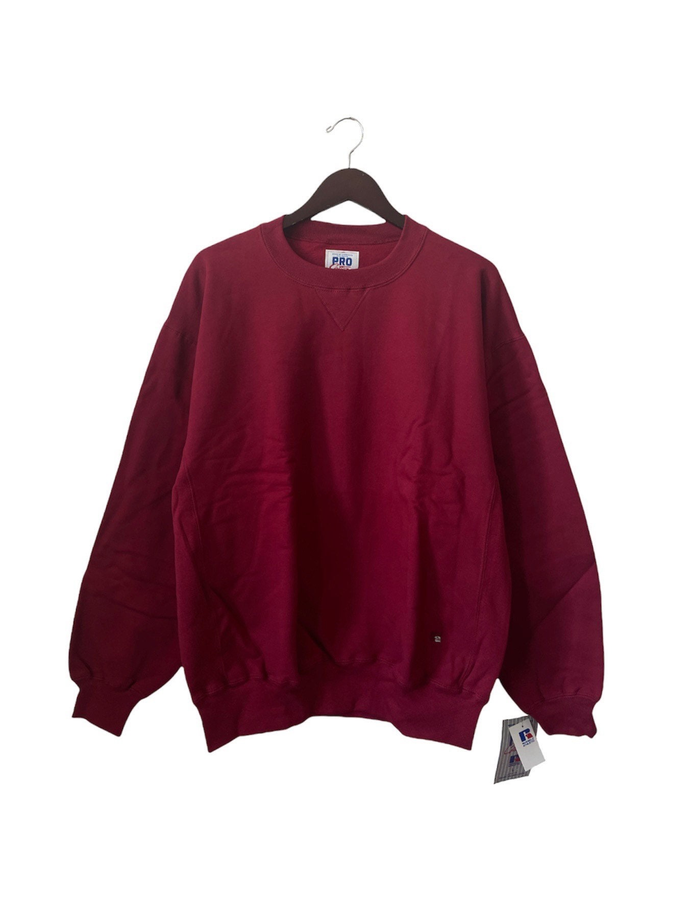 1990s russell pro cotton 霜降り sweatshirt Vtg 90s Russell Athletic Pro Cotton Crewneck Sweatshirt Navy