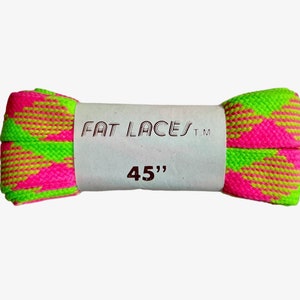 vintage fat laces 45&quot; shoe laces deadstock NIP 80s made in USA