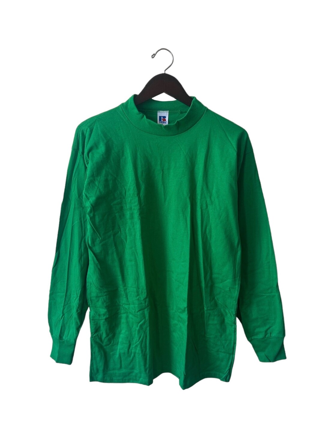 Vintage Russell Athletic Mock Turtleneck Shirt Mens Size Large