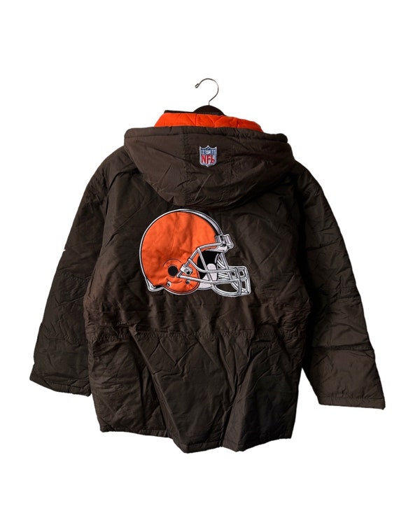 vintage puma cleveland browns NFL pro line jacket… - image 1