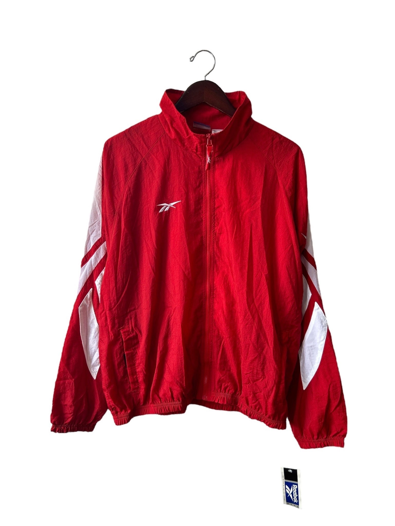 Vintage Reebok Vector Windbreaker Lightweight Jacket Mens Size
