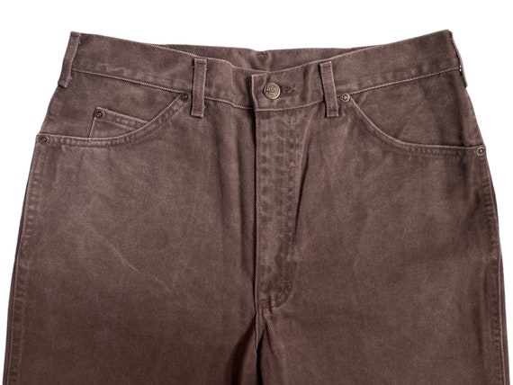 vintage lee dark mauve tapered leg jeans size 34x… - image 7