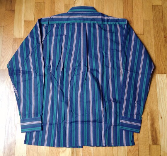 vintage members only striped shirt mens size larg… - image 5