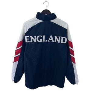 vintage adidas team england soccer world cup windbreaker jacket mens size small 1998 90s