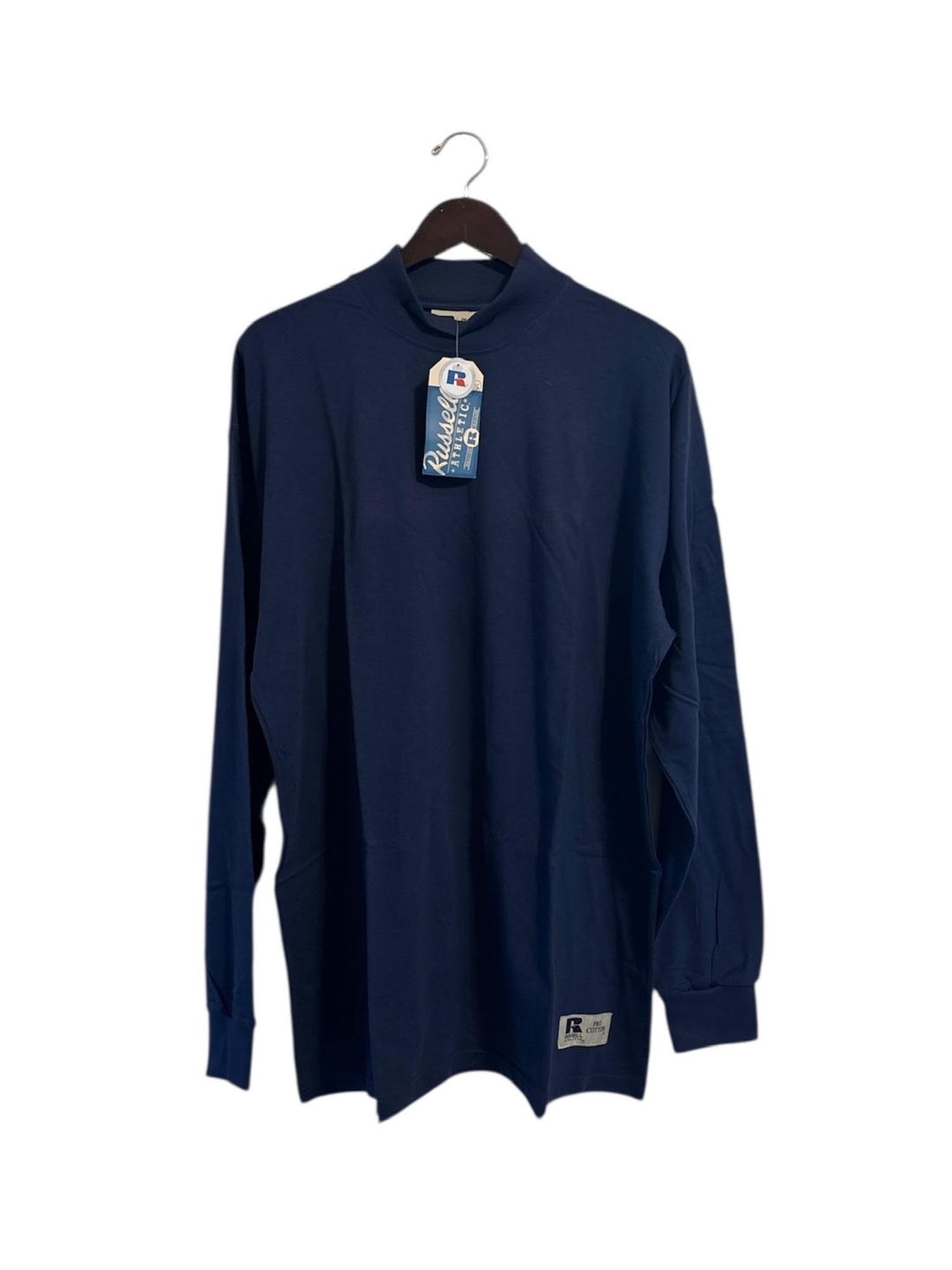 Vintage Russell Athletic Pro Cotton Mock Neck Shirt Mens