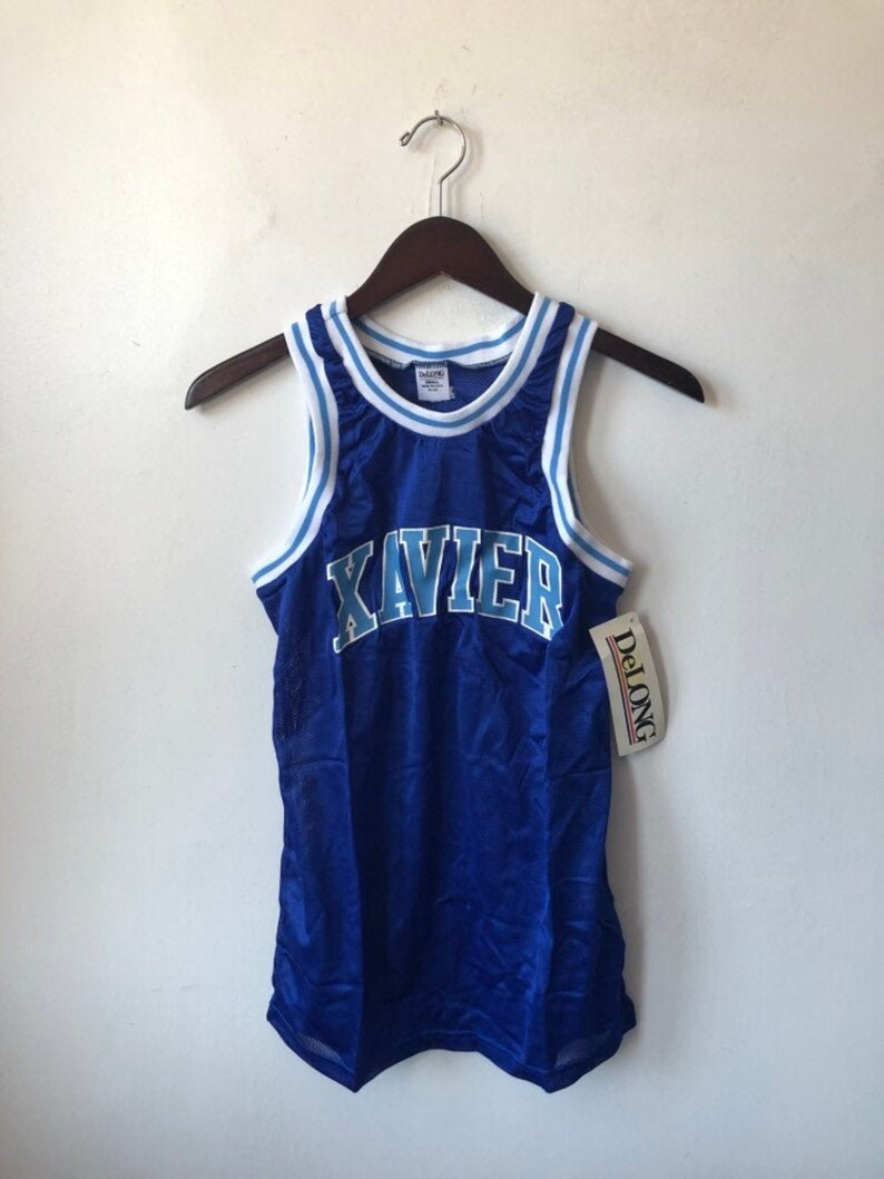 Vintage xavier musketeers basketball jersey delong mens size Etsy