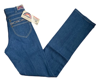 vintage wrangler bandolero jeans de pierna recta tamaño 27x32 deadstock NWT 70s hecho en EE.UU.