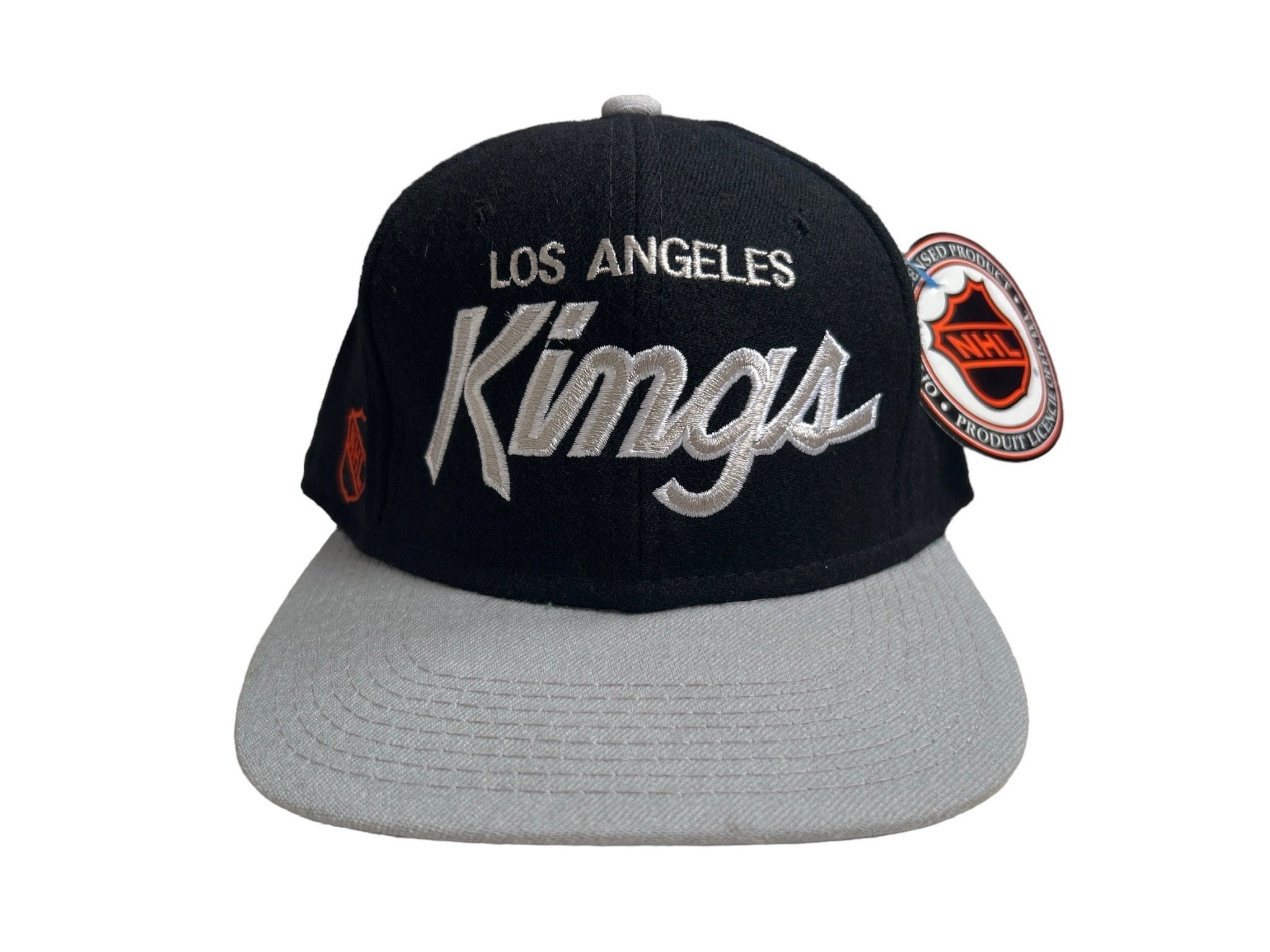 Los Angeles Kings VINTAGE SCRIPT SHOOTOUT Black Fitted Hat by Zep