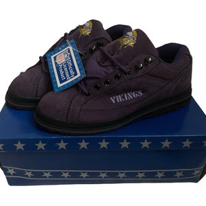 vintage minnesota vikings eastport sneakers mens size 7.5 deadstock NIB 90s image 4