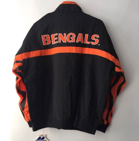 vintage cincinnati bengals apex one jacket mens si