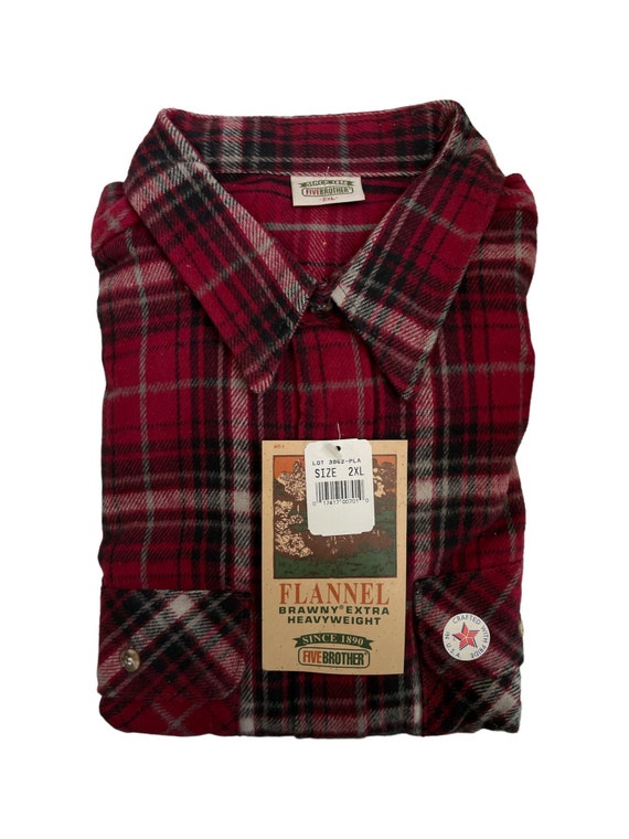 Vintage Five Brother Brawny Heavyweight Plaid Flannel Shirt