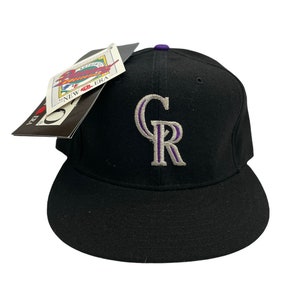 vintage colorado rockies new era diamond collection fitted hat size 7 NWT made in USA 90s