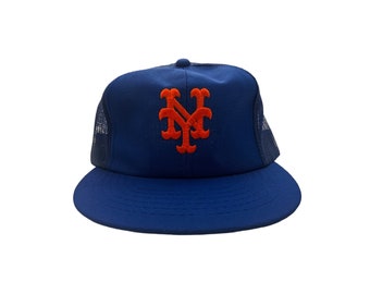 vintage new york mets trucker snapback chapeau adulte OSFA cadavres d'animaux TN-O. 80s mlb