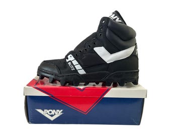 vintage PONY blitz super hi football cleats shoes mens size 10.5 deadstock NIB 80s