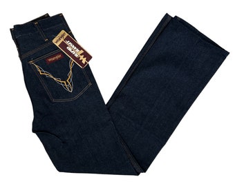 vintage wrangler wrapid transit jeans tamaño 27M pierna recta deadstock NWT 80s hecho en EE.UU.