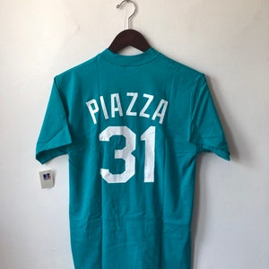 vintage mike piazza florida marlins russell athletic t-shirt jersey mens size medium deadstock NWT 90s