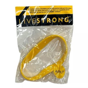 vintage nike livestrong lance armstrong bracelet wristband adult OSFA deadstock NIP 2005