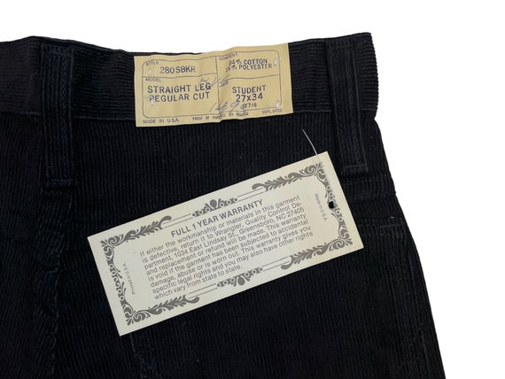 vintage wrangler corduroy straight leg pants stud… - image 4